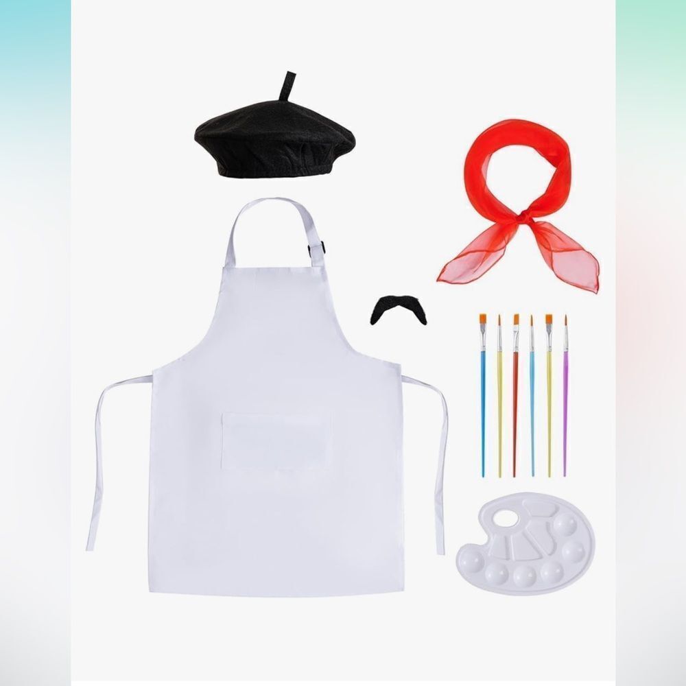 Kids Artist Costume & Accessories Set- Unisex. NWOT